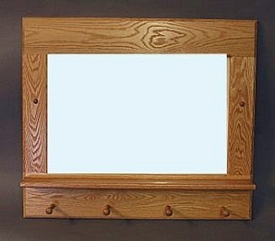 oak entry mirror